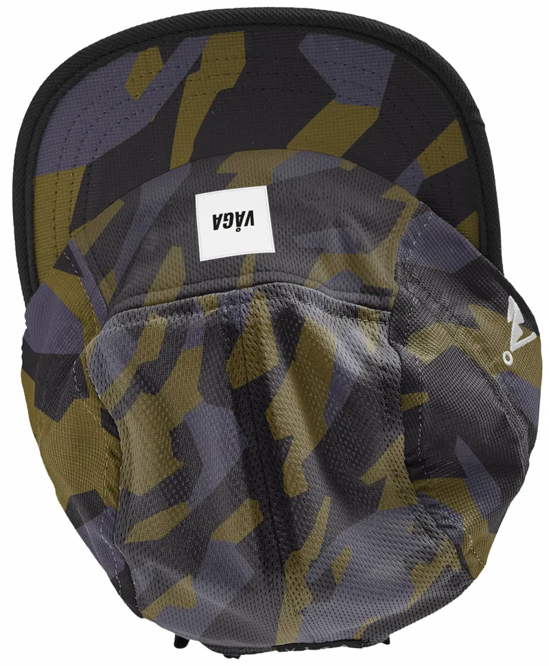 Vaga Adult Patterned Cap in Black/Charcoal/Moss Green