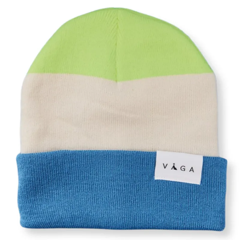 Vaga Adult Club Beanie in Bright Blue/Grey/Neon Yellow