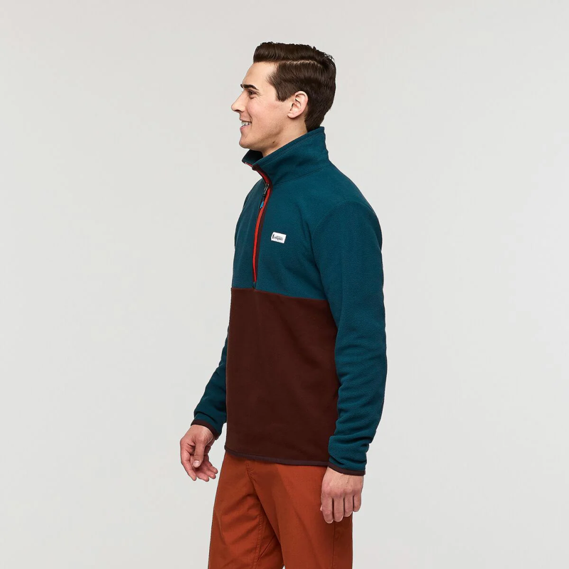 Cotopaxi Men's Amado Fleece Pullover in Abyss/Chestnut-3