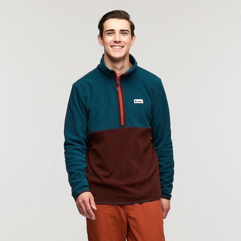 Cotopaxi Men's Amado Fleece Pullover in Abyss/Chestnut-2