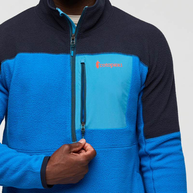 Cotopaxi Men's Abrazo Fleece Half-Zip Jacket in Carbon/Atlantic-5