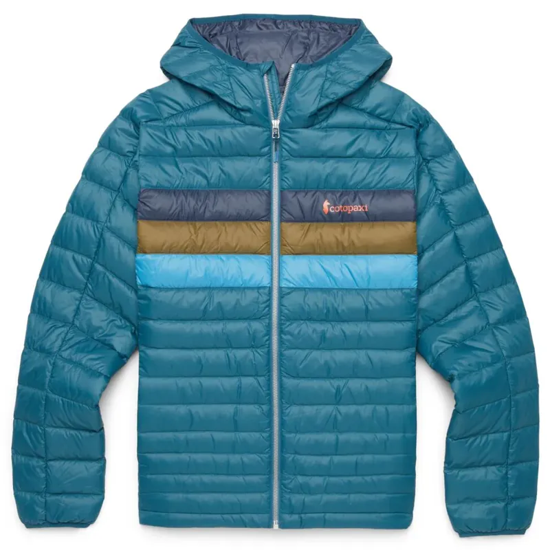 Cotopaxi Men's Fuego Hooded Down Jacket in Abyss Stripes