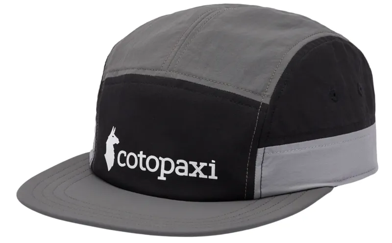 Cotopaxi Tech 5-Panel Hat in Black/Cinder