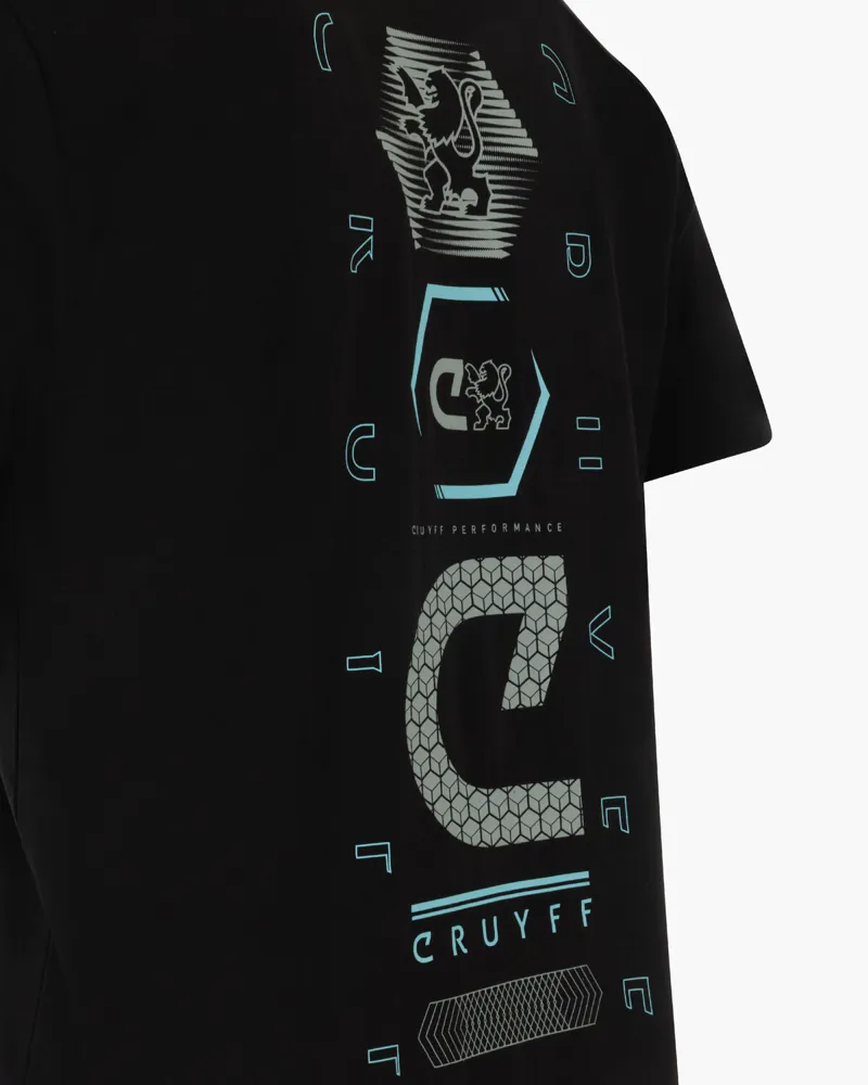 Cruyff Men's Strom Tee in Black-4