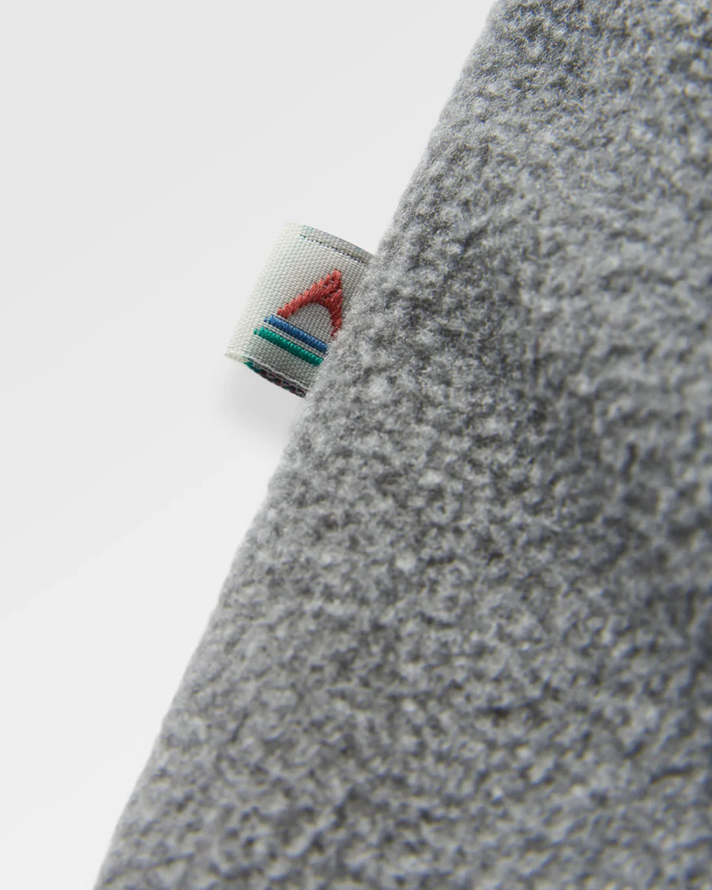 Passenger Men's Woodland Hooded 1/2 Zip Recycled Polar Fleece in Rich Navy/Grey Marl-7