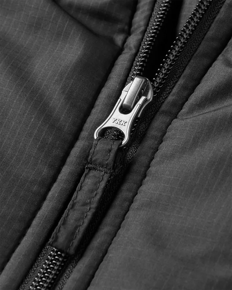 Passenger Men's Woodland Hooded 1/2 Zip Recycled Polar Fleece in Grey Marl/Khaki-5