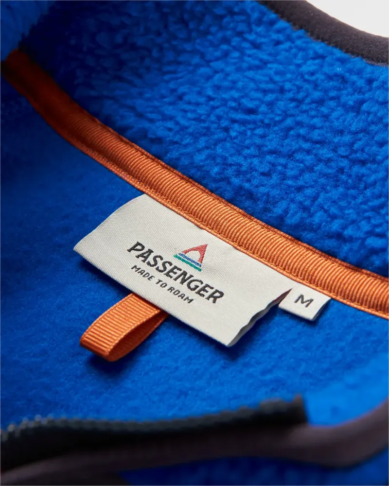 Passenger Men's Offgrid 2.0 1/2 Zip Recycled Sherpa Fleece in Azure Blue-5