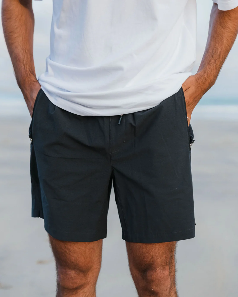 Passenger Men's Traveller Organic All Purpose Shorts in Black-7