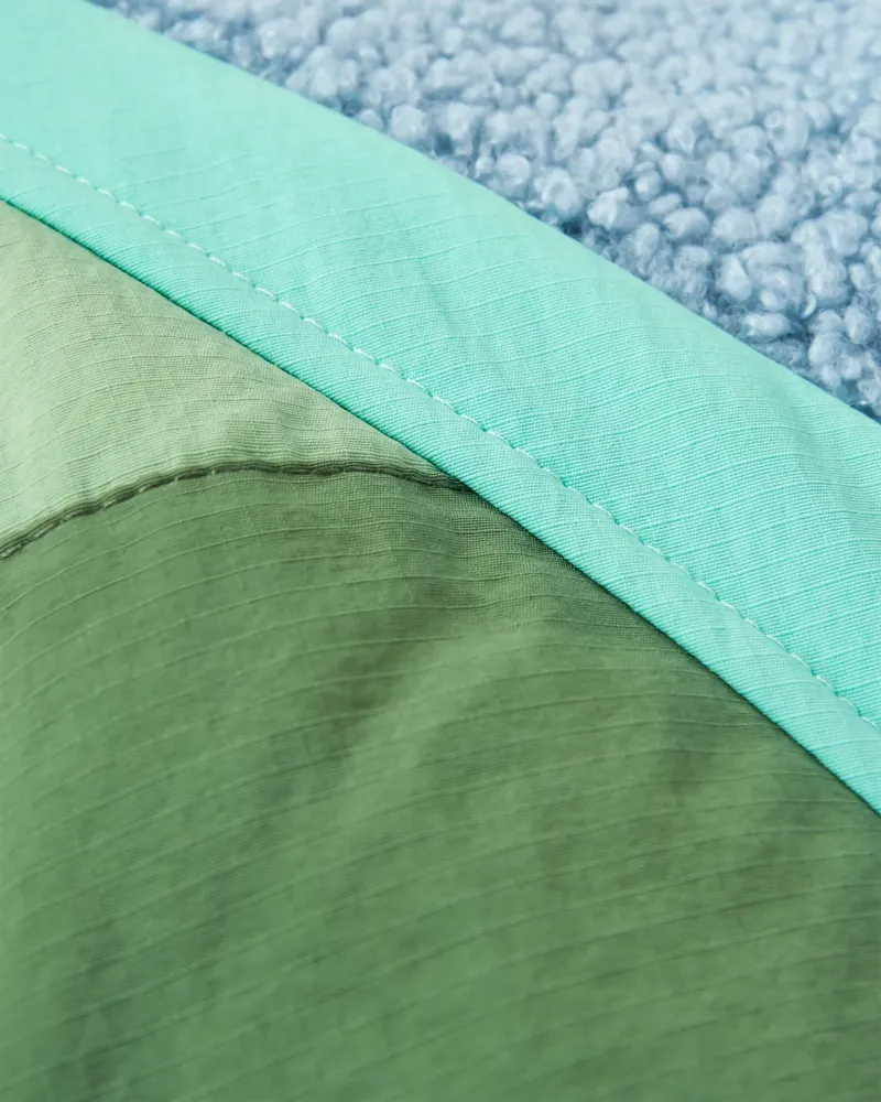 Passenger Women's Lara Quilted Jacket in Faded Denim/Stem Green-6