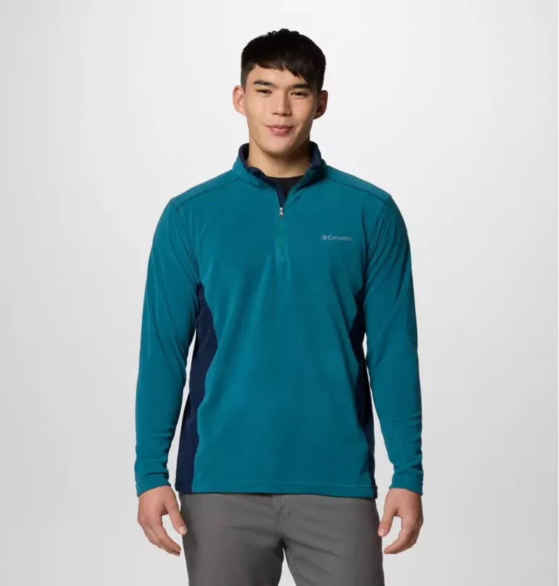Columbia Men's Klamath Range II Half Zip Fleece in River Blue/Coll Navy-1