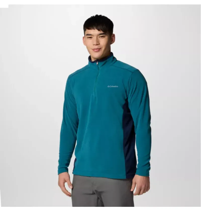 Columbia Men's Klamath Range II Half Zip Fleece in River Blue/Coll Navy-2