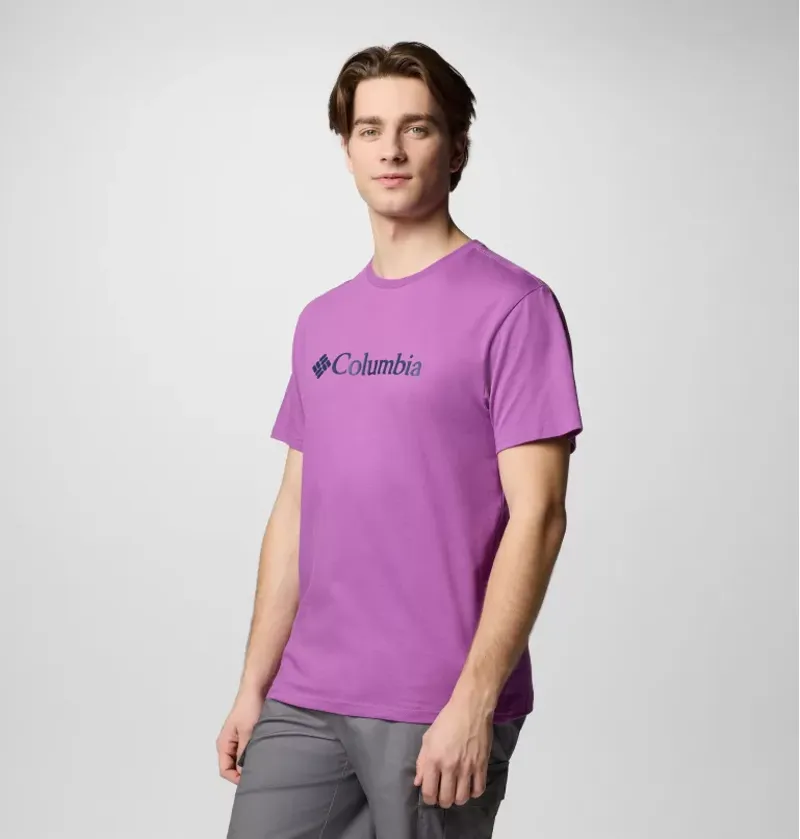 Columbia Men's CSC Basic Logo Tee in Razzle/CSC Branded-2