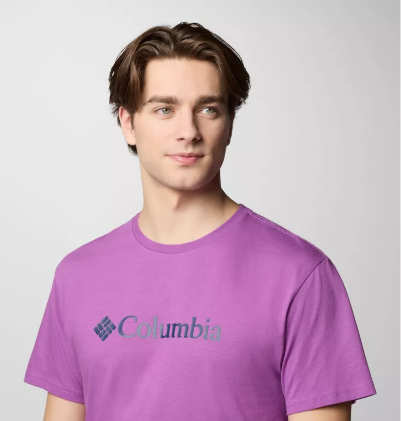 Columbia Men's CSC Basic Logo Tee in Razzle/CSC Branded-3