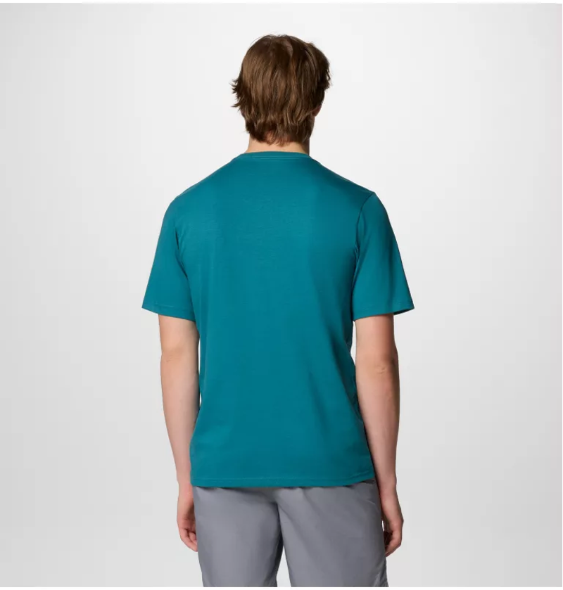 Columbia Men's CSC Basic Logo Tee in River Blue/CSC Branded-2