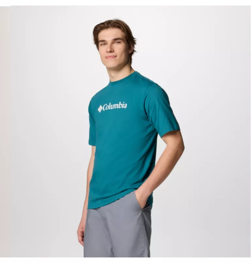 Columbia Men's CSC Basic Logo Tee in River Blue/CSC Branded-1