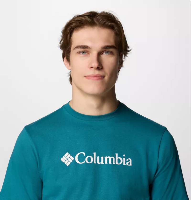 Columbia Men's CSC Basic Logo Tee in River Blue/CSC Branded-3