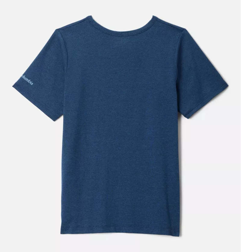 Kid's Tech Trail Graphic Tee in Collegiate Navy-1