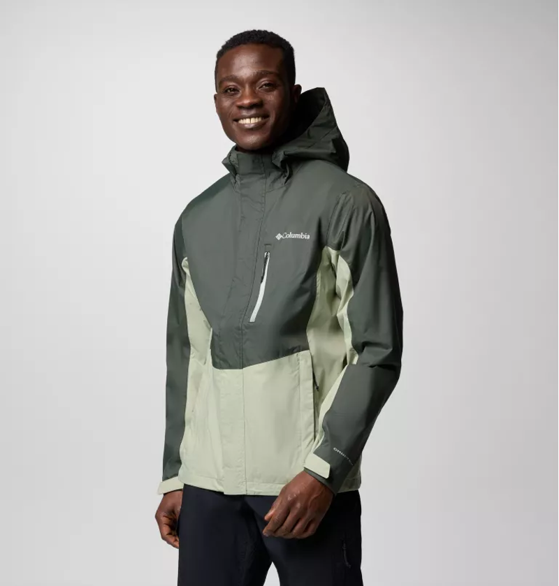 Columbia Men's Pouring Adventure III Jacket in Greenscape/Safari-1