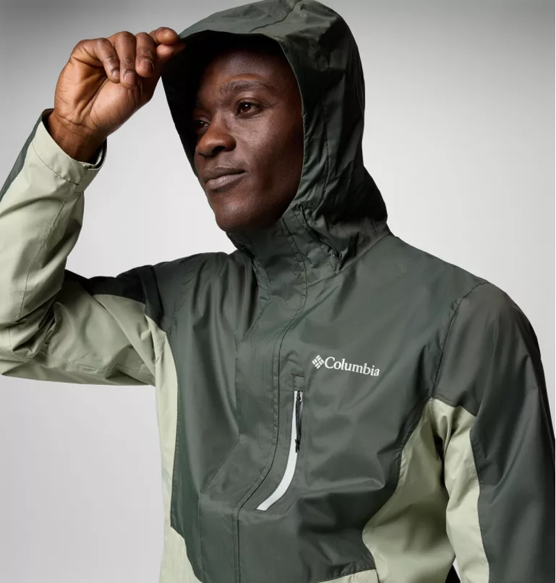 Columbia Men's Pouring Adventure III Jacket in Greenscape/Safari-4