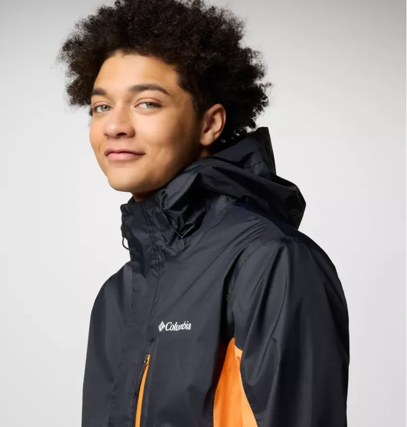 Columbia Men's Pouring Adventure III Jacket in Black/Koi-4