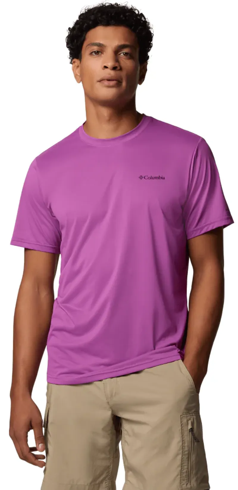 Columbia Men's Hike Crew Tee in Razzle