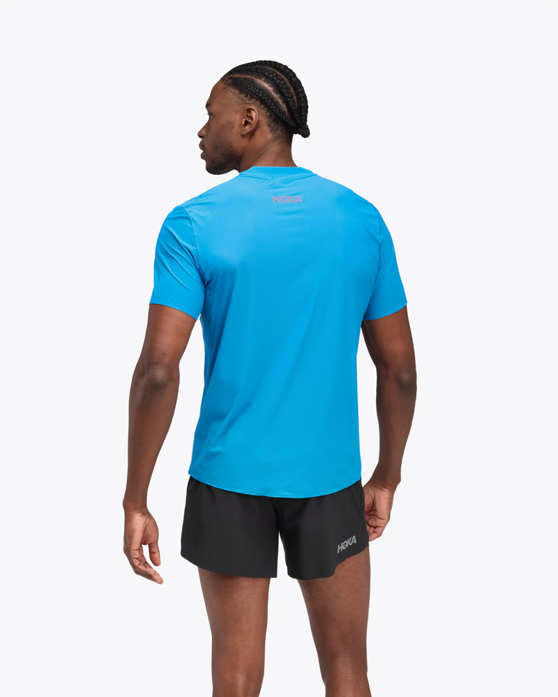 Hoka Men's Airolite Run Tee in Hoka Blue-2