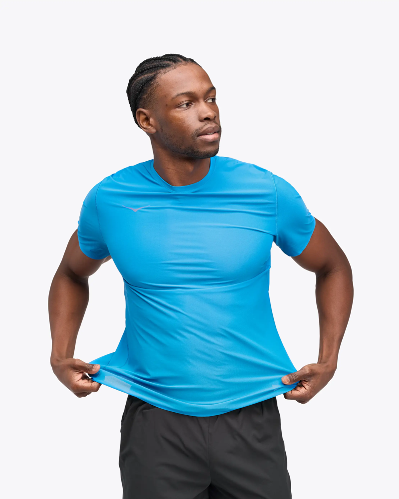 Hoka Men's Airolite Run Tee in Hoka Blue-1
