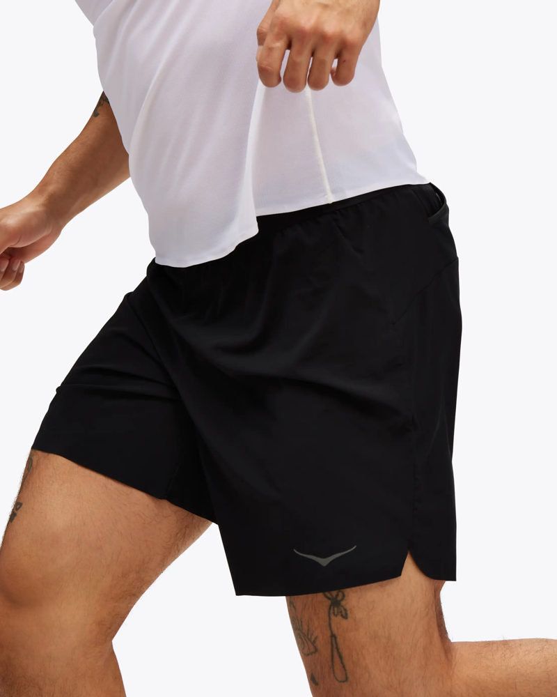 Hoka Men's Glide 7 inch Shorts W/ Briefs in Black-1