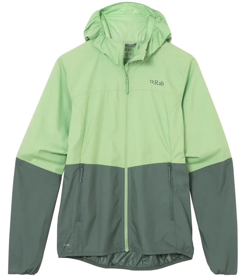 Rab Women's Windgather Hoody in Fig Green/Sage