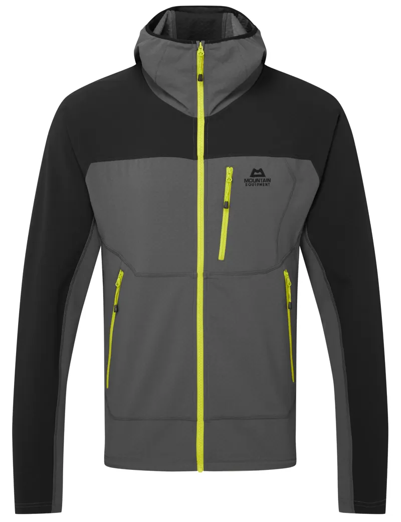 Mountain Equipment Men's Arrow Hooded Jacket in Anvil Grey/Black