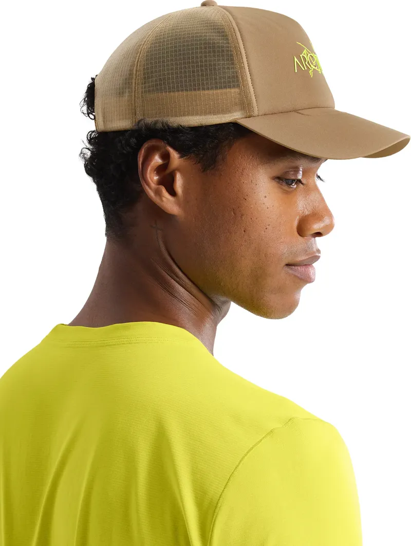 Arc'teryx Bird Word Trucker Hat in Canvas/Euphoria-2