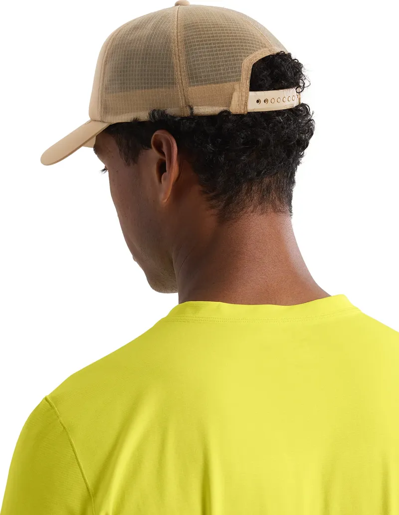 Arc'teryx Bird Word Trucker Hat in Canvas/Euphoria-4