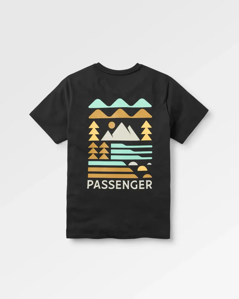 Passenger Men's Cutout Organic Cotton T-Shirt in Black-1