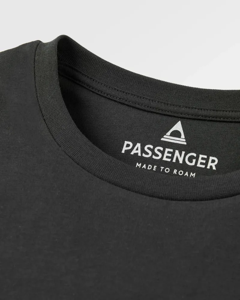 Passenger Men's Cutout Organic Cotton T-Shirt in Black-5
