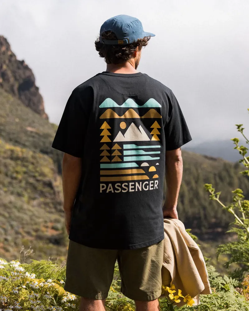 Passenger Men's Cutout Organic Cotton T-Shirt in Black-2