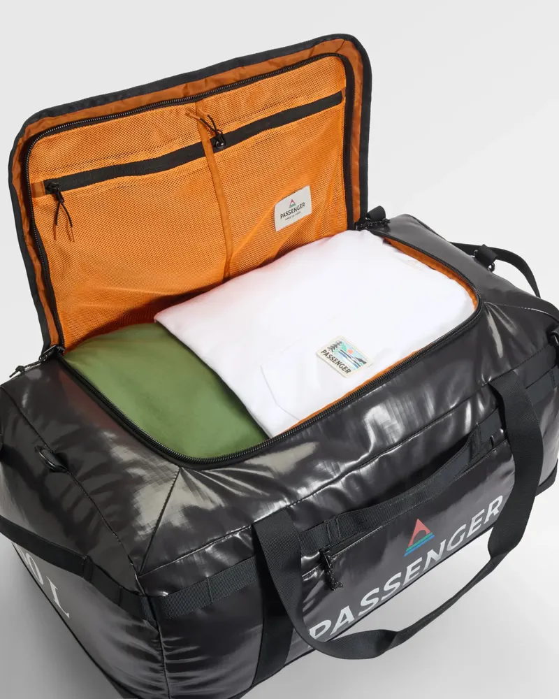 Passenger Roamer Recycled 60L Duffel Bag in Phantom Black-6