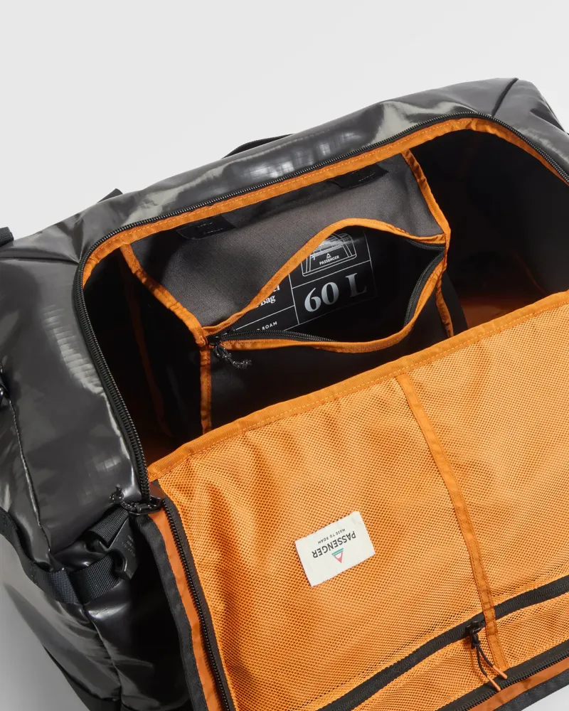 Passenger Roamer Recycled 60L Duffel Bag in Phantom Black-7