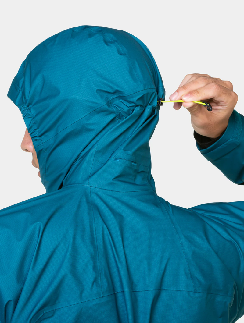 Ronhill Men's Tech Gore-Tex Mercurial Jacket in Deep Teal/Acid-4