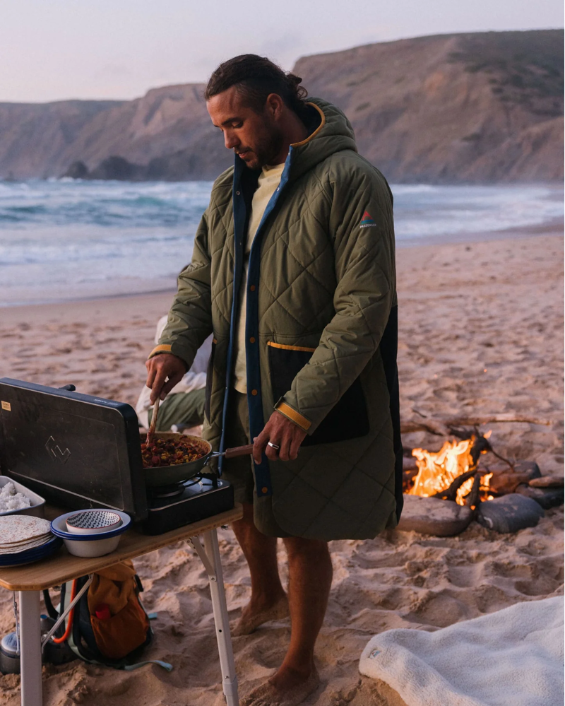 Passenger Campscape Parka in Black/Khaki-10