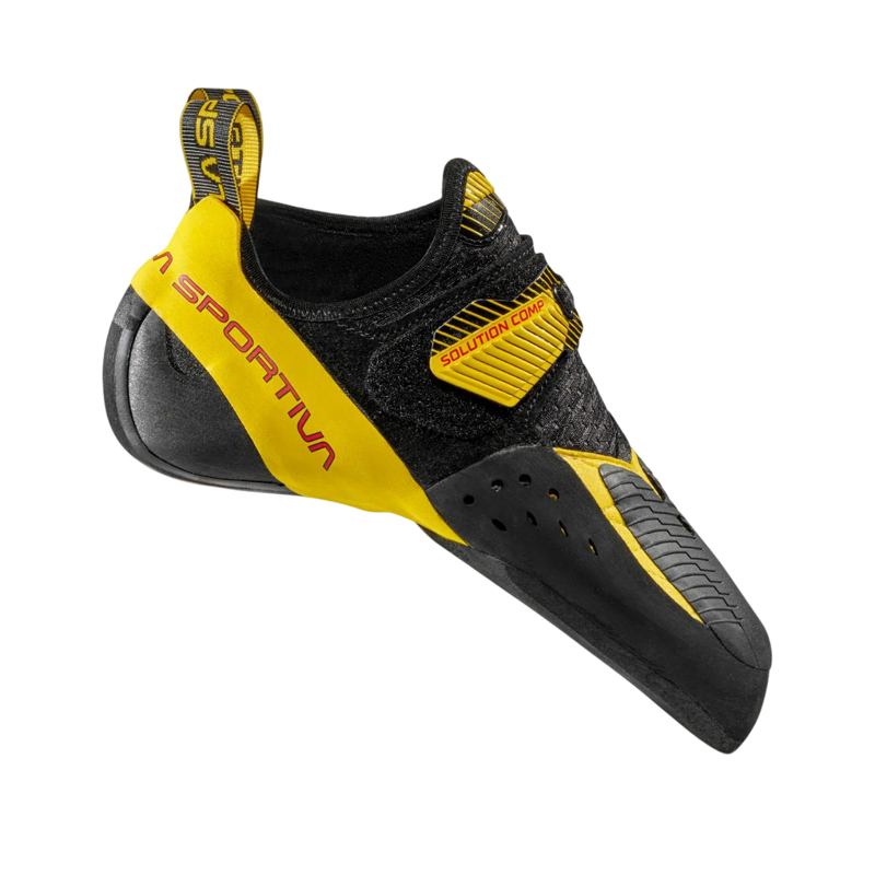 La Sportiva Solution Comp Climbing Shoes in Black/Yellow