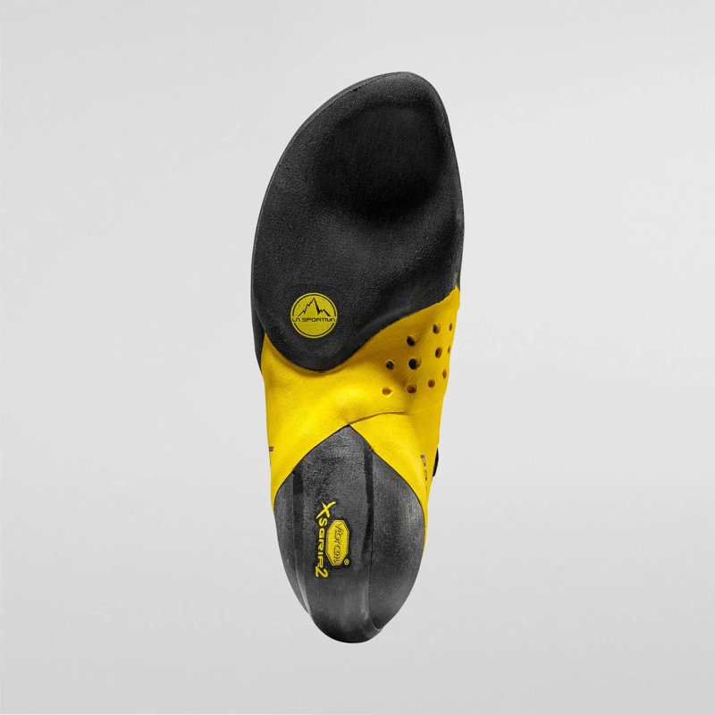 La Sportiva Solution Comp Climbing Shoes in Black/Yellow-5