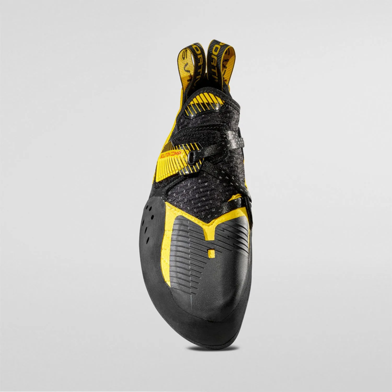 La Sportiva Solution Comp Climbing Shoes in Black/Yellow-4