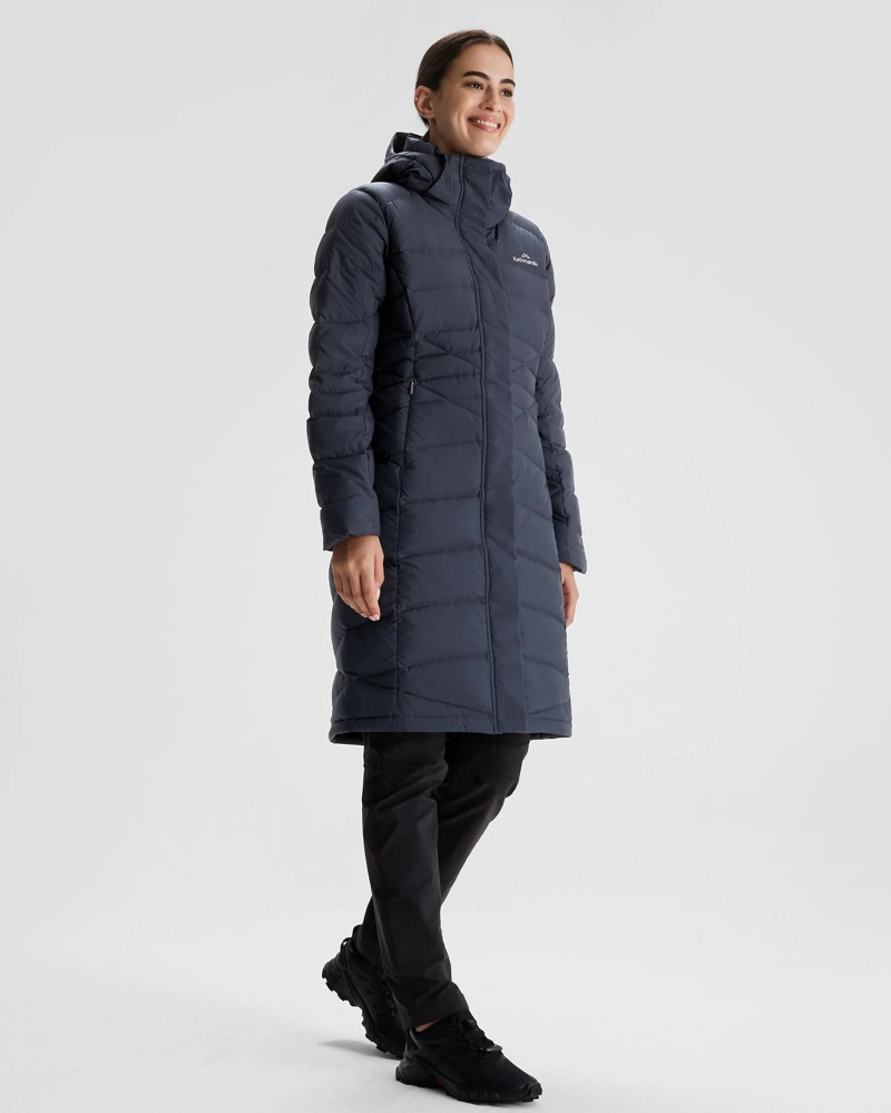Kathmandu Women's Winterburn Longline Down in Pure Navy-2