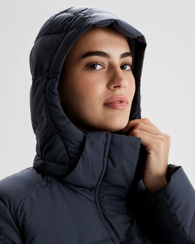 Kathmandu Women's Winterburn Longline Down in Pure Navy-5