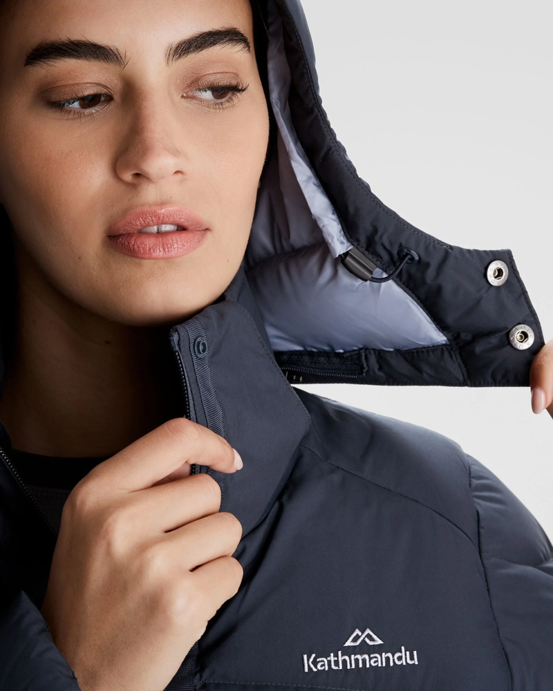 Kathmandu Women's Winterburn Longline Down in Pure Navy-6