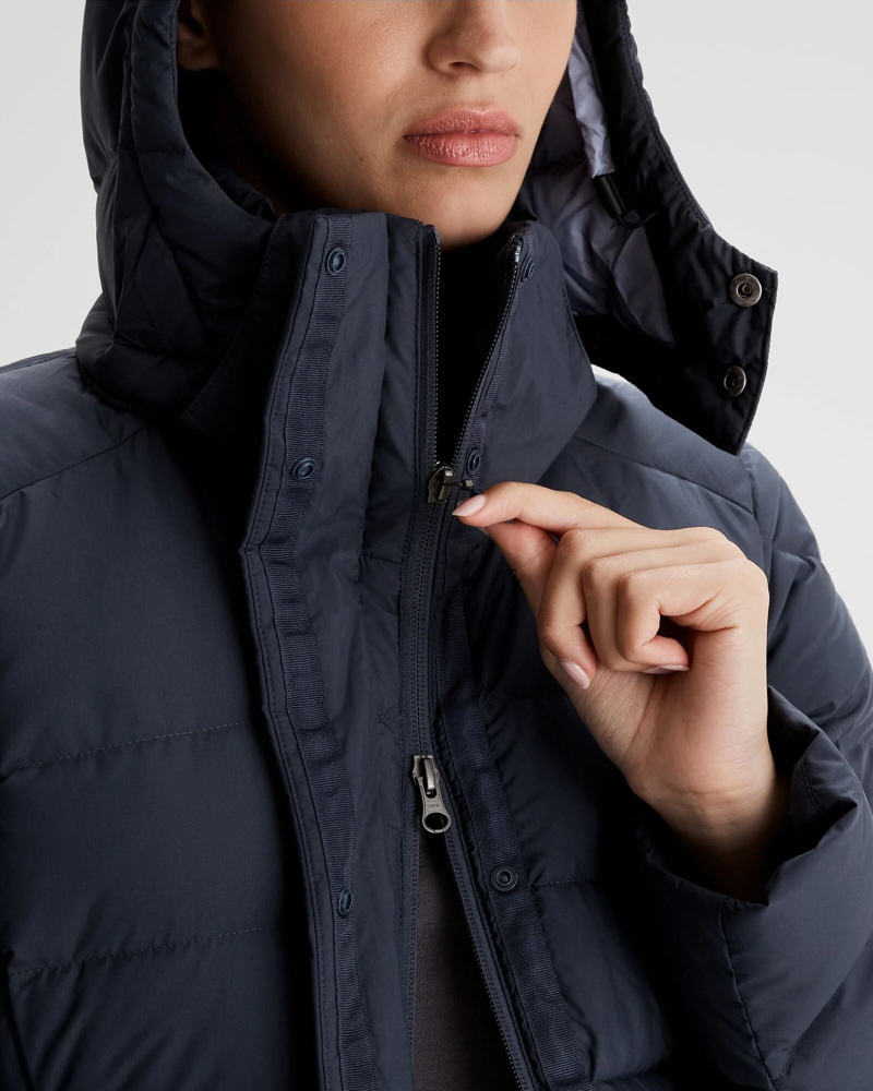 Kathmandu Women's Winterburn Longline Down in Pure Navy-7