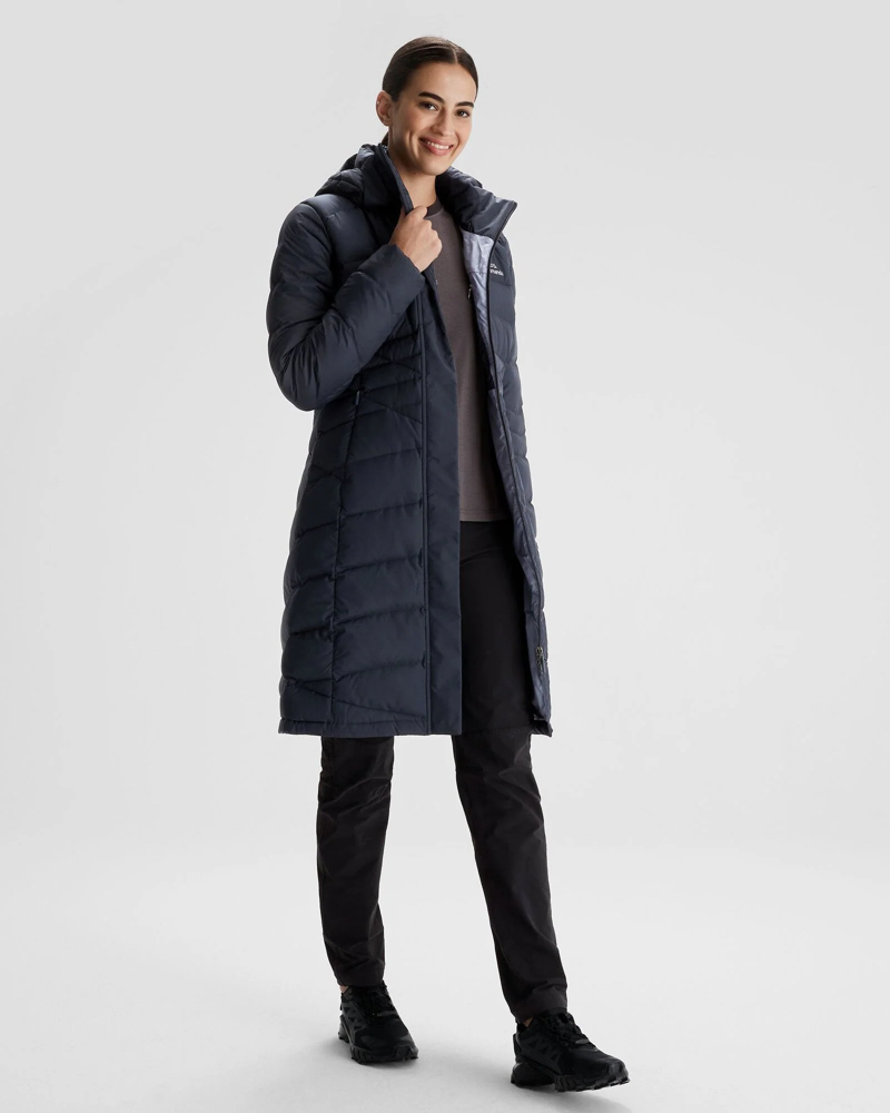 Kathmandu Women's Winterburn Longline Down in Pure Navy-3