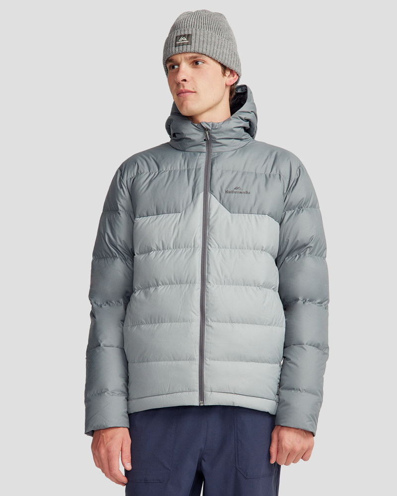 Kathmandu Men's Epiq Hooded Down Jacket V2 in Moon/Light-1