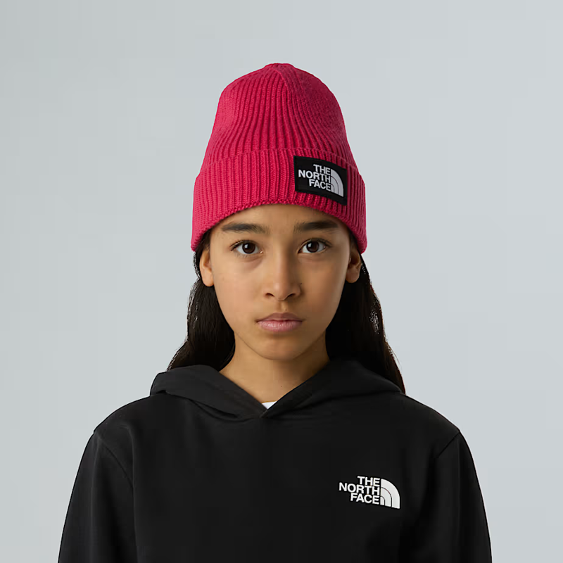 The North Face Kid's Logo Box Cuffed Beanie in Lali Guran-3