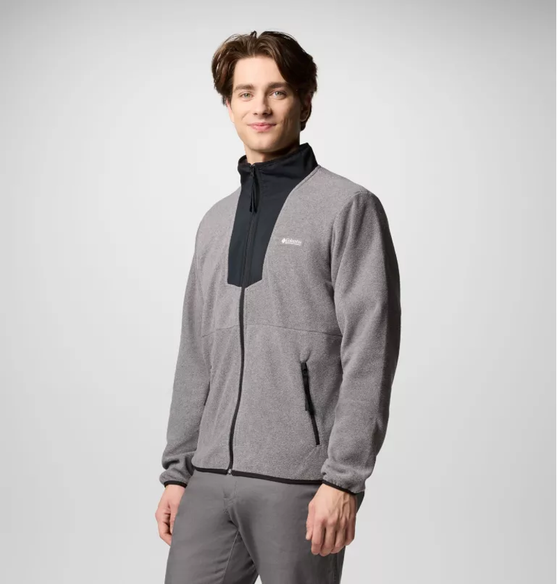 Columbia Men's Sequoia Grove Full-Zip Fleece in City Grey Heather-1